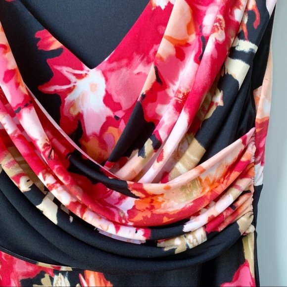 Ricki's Pink and Black Floral Dress Sz M - Picture 3 of 5